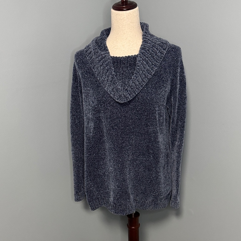 INC International Concepts Blue Cowl Neck Sweater Sz XL